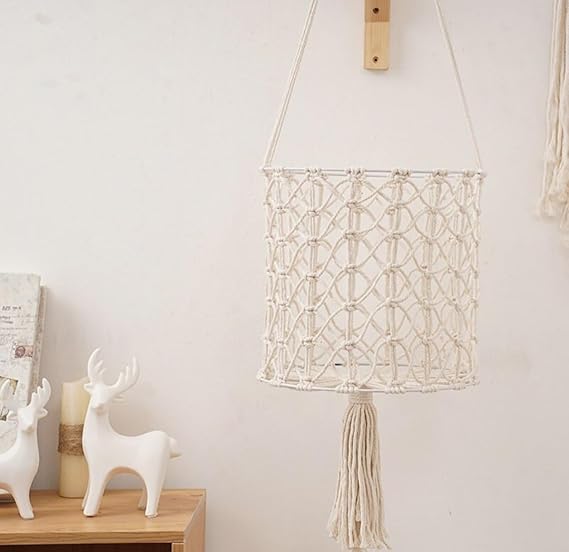 Macrame Storage Organizer Basket For Kitchen - Leechoo